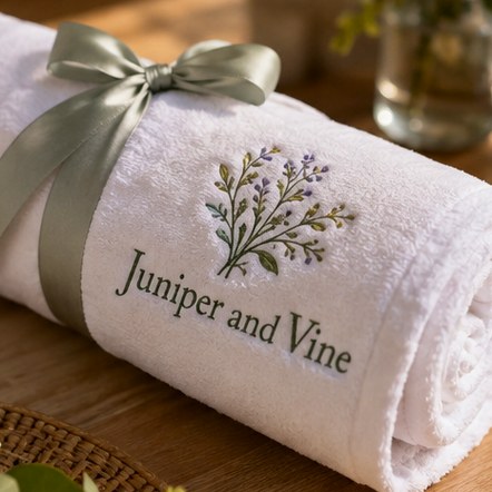 Customized beach towels for weddings, parties and events