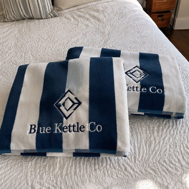 Personalized beach towels — customer photo