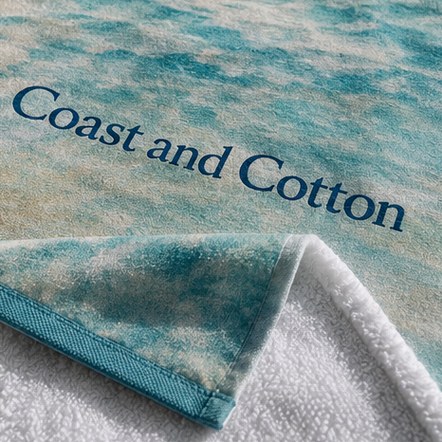 Promotional custom beach towels with company logo